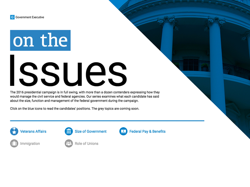 On the Issues landing page