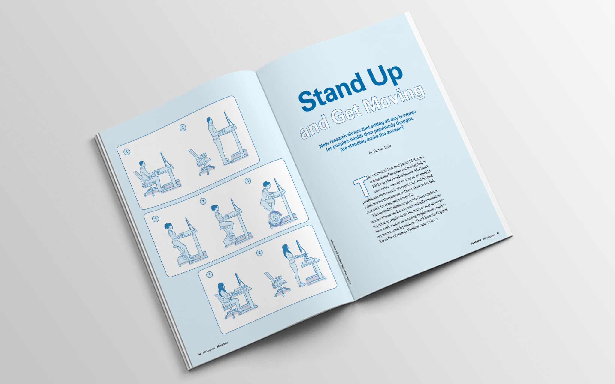 Stand Up opening spread