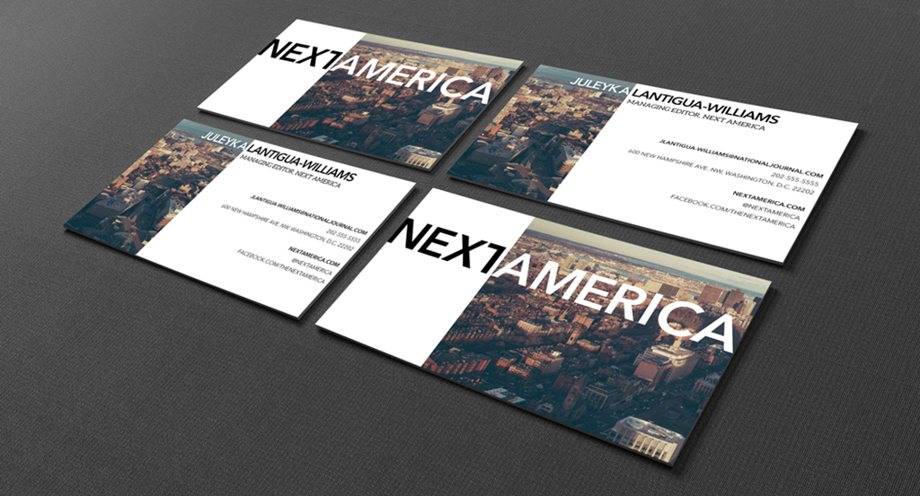 The Next American business cards